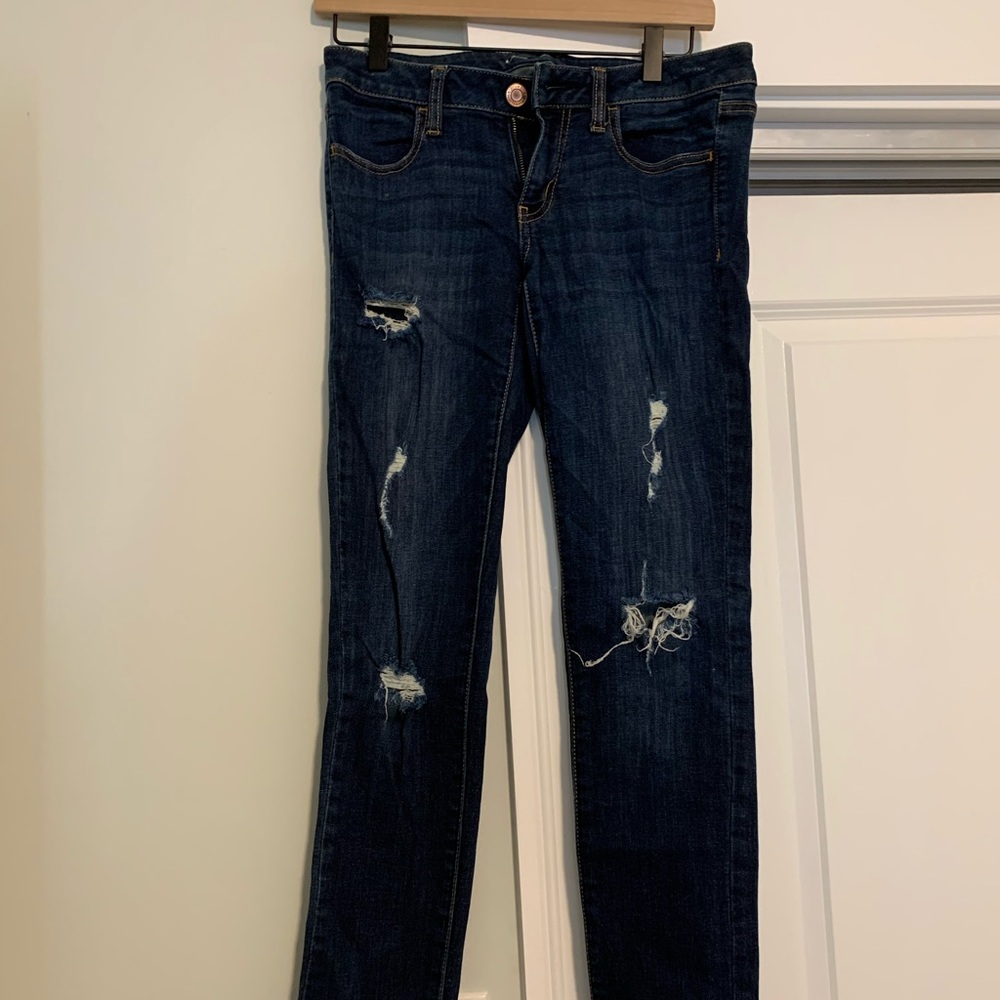 American Eagle ripped jeggings